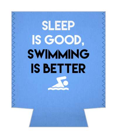 sleep is good swimming is better sleepless stickers, magnet