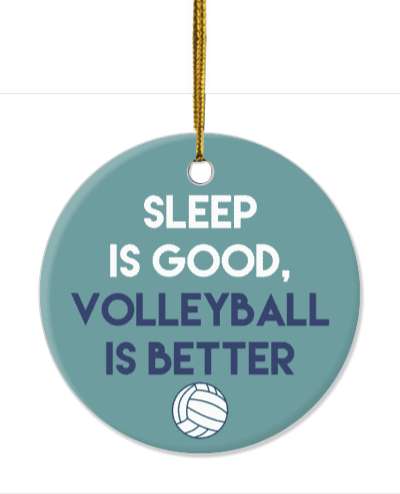 sleep is good volleyball is better deep teal stickers, magnet