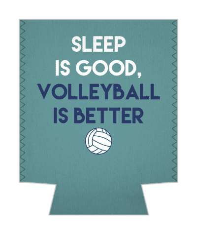 sleep is good volleyball is better funny sports stickers, magnet