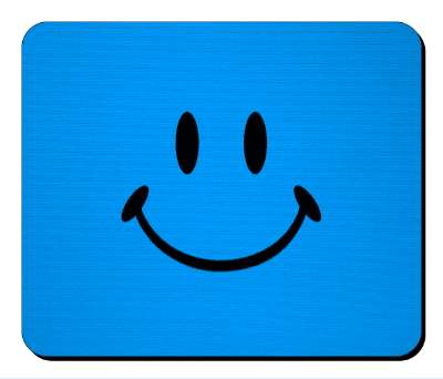 smile face classic blue fun smile stickers, magnet