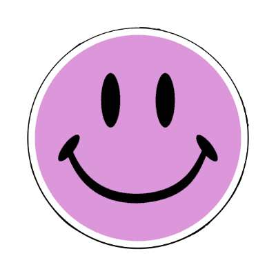 smile face classic lilac fun joy happy smile stickers, magnet