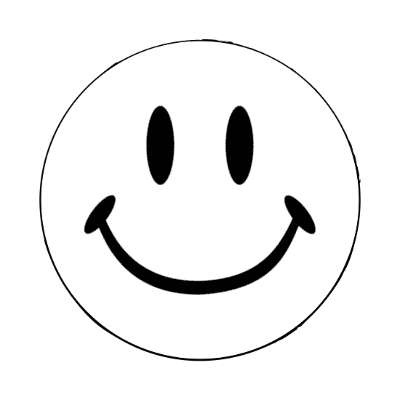smile face classic white fun joy happy smile stickers, magnet