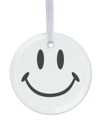 smile face happy classic face white stickers, magnet