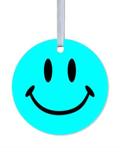 smile face happy classic smile face aqua stickers, magnet