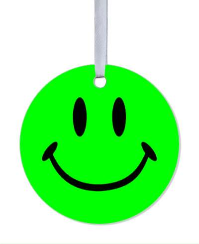 smile face happy classic smile face green stickers, magnet