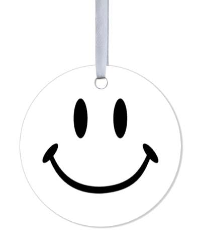 smile face happy classic smile face white stickers, magnet