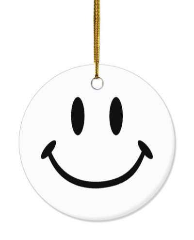 smile face joy classic face white stickers, magnet