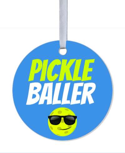 smile pickleball with shades pickleballer fun wordplay stickers, magnet