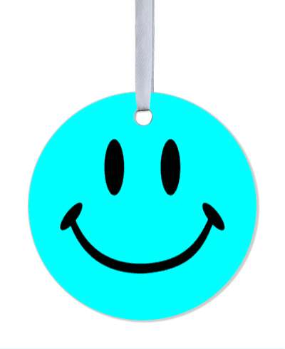 smiley classic emoji smile face aqua stickers, magnet