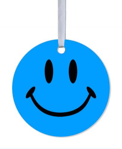 smiley classic emoji smile face blue stickers, magnet