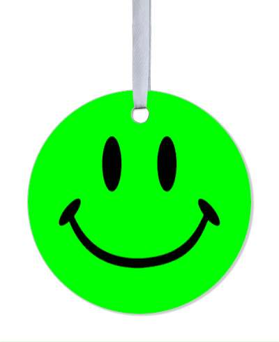 smiley classic emoji smile face green stickers, magnet
