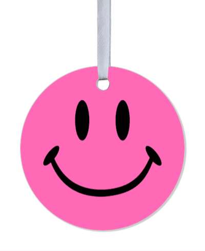 smiley classic emoji smile face hot pink stickers, magnet