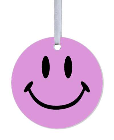 smiley classic emoji smile face lilac stickers, magnet
