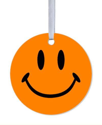 smiley classic emoji smile face orange stickers, magnet