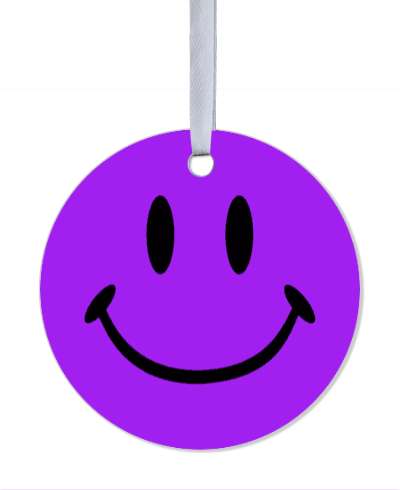 smiley classic emoji smile face purple stickers, magnet