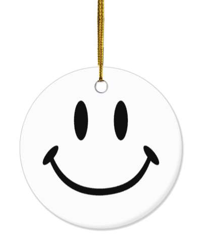 smiley emoji classic face white stickers, magnet