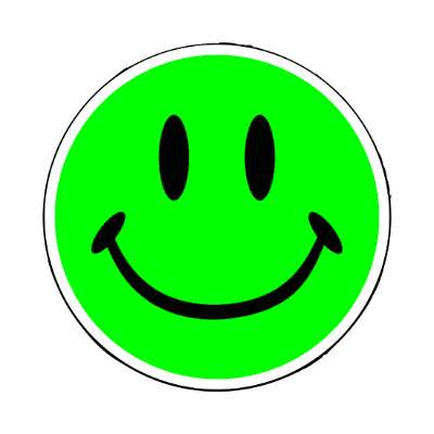 smiley face classic green fun joy happy smile emoji stickers, magnet