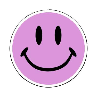 smiley face classic lilac fun joy happy smile emoji stickers, magnet