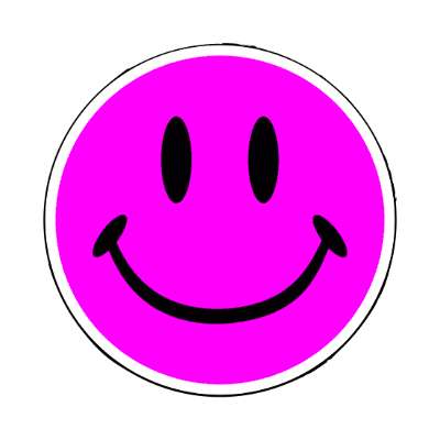 smiley face classic magenta fun joy happy smile emoji stickers, magnet