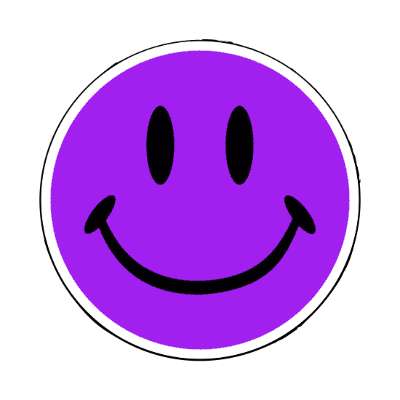 smiley face classic purple fun joy happy smile emoji stickers, magnet