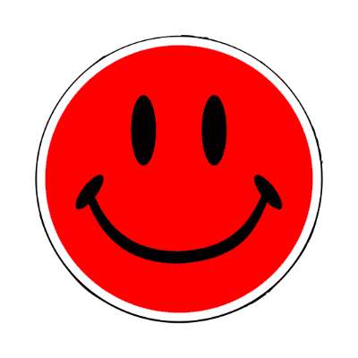 smiley face classic red fun joy happy smile emoji stickers, magnet