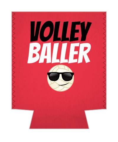 smiling volleyball sunglasses volleyballer word play stickers, magnet