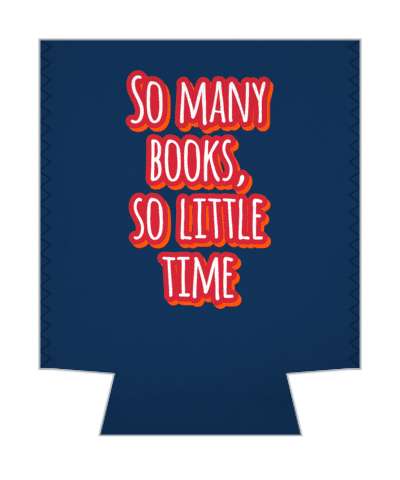 so many books so little time blue red white stickers, magnet