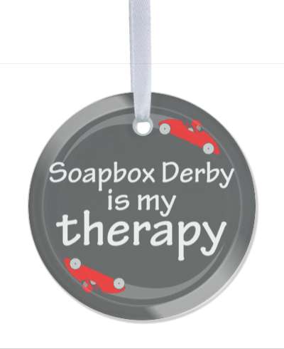 soapbox derby is my therapy cars in circle stickers, magnet