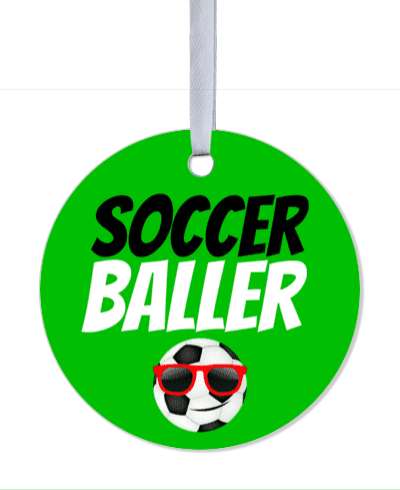soccer baller sunglasses green ball smile face stickers, magnet