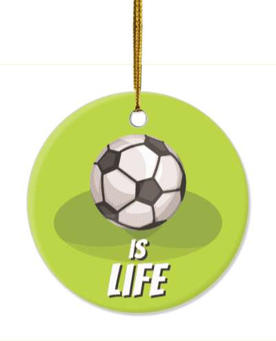 soccer is life soccerball colorful stickers, magnet