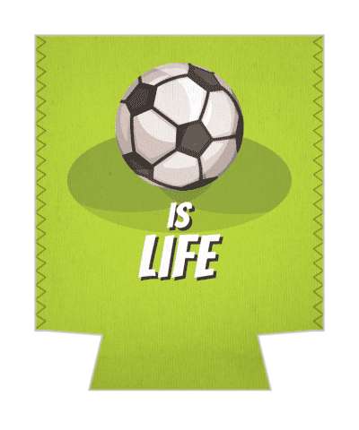 soccer is life soccerball light green stickers, magnet