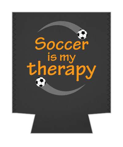 soccer is my therapy soccerballs circle stickers, magnet