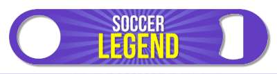 soccer legend rays purple yellow white stickers, magnet