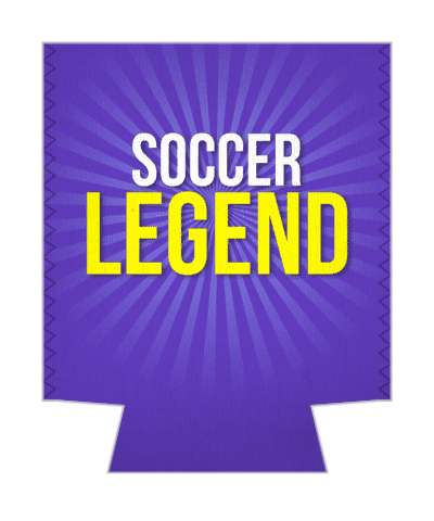 soccer legend rays white purple yellow  stickers, magnet