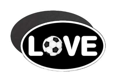 soccerball love soccer stickers, magnet