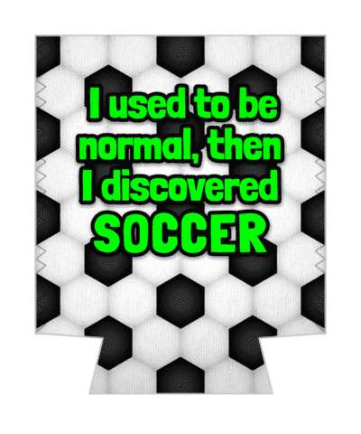 soccerball pattern i used to be normal then i discovered soccer stickers, magnet