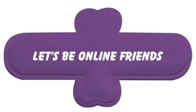 social media lets be online friends stickers, magnet