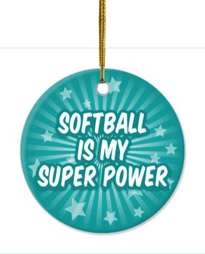 softball is my super power teal starburst stickers, magnet