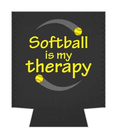 softball is my therapy softballs circle stickers, magnet