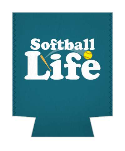 softball life bat ball teal stickers, magnet
