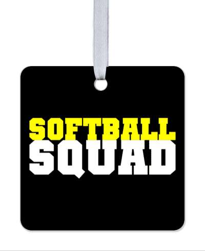 softball squad black bold team stickers, magnet