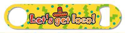 sombrero lets get loco crazy fiesta yellow stickers, magnet