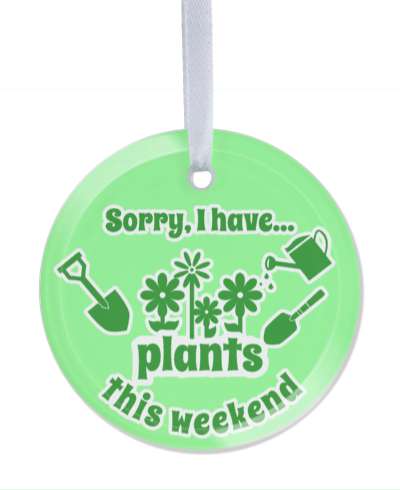 sorry i have plants this weekend trowel flowers watering can stickers, magnet