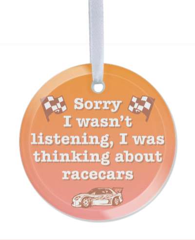 sorry i wasnt listening i was thinking about racecars orange stickers, magnet
