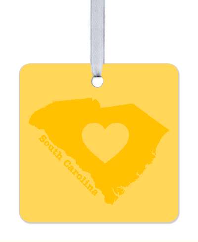 south carolina state silhouette heart stickers, magnet