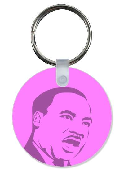 speech line art face martin luther king jr mlk light magenta stickers, magnet