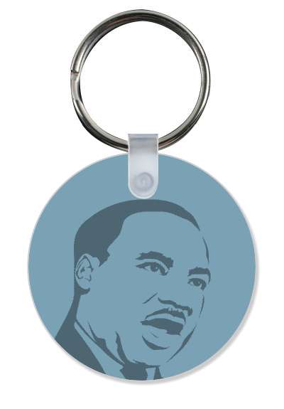 speech line art face martin luther king jr mlk powder blue stickers, magnet