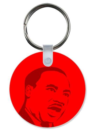 speech line art face martin luther king jr mlk red stickers, magnet