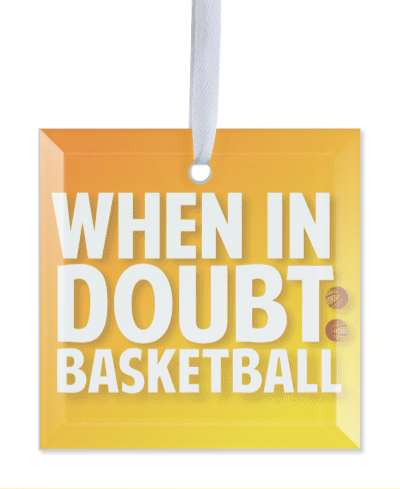 sports ball when in doubt basketball gradient stickers, magnet