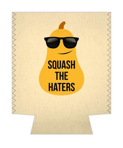 squash the haters sunglasses pun stickers, magnet
